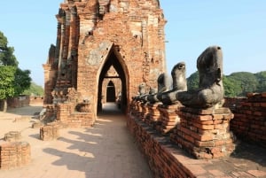 Au départ de Bangkok : Visite en petit groupe des temples d'Ayutthaya avec déjeuner