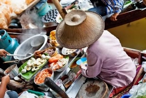 De Bangkok: Traslado particular dos mercados de Damnoen e Maeklong