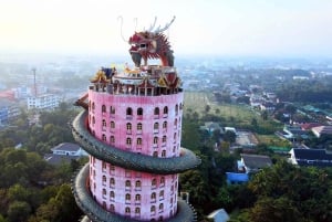 Från Bangkok: Don Wai-marknaden, Wat Samphran och Lotus Café-tur