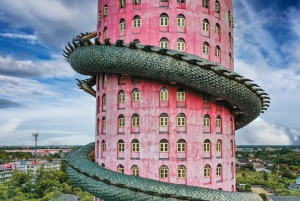 Vanuit Bangkok: Don Wai-markt, Wat Samphran & Lotus Café-tour