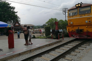 Vanuit Bangkok: Privétour Erawan Park & Olifanten voeren