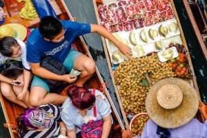 Från Bangkok: Maeklong Railway och dagstur till flytande marknad