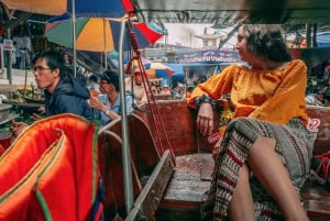 Au départ de Bangkok : Visite d'une journée du chemin de fer de Maeklong et du marché flottant