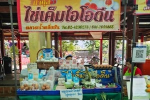 Från Bangkok : Taling Chan flytande marknad med teakbåt