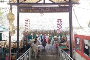 Fra Bangkok: Taling Chan flytende marked med teakbåt