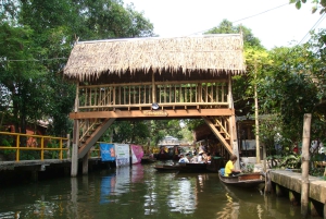 Dagvullende rondvaart met een longtailboot over de kanalen naar de drijvende markt van Bangkok