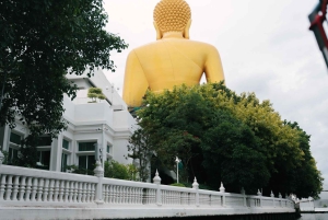 Dagvullende rondvaart met een longtailboot over de kanalen naar de drijvende markt van Bangkok