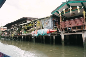 Dagvullende rondvaart met een longtailboot over de kanalen naar de drijvende markt van Bangkok
