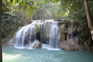Glamping in Kanchanabury jungle & Erawan waterfalls 2 days