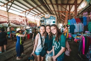 Visita al Gran Palacio, Mercado Flotante de Damnoen y Mercado de Maeklong