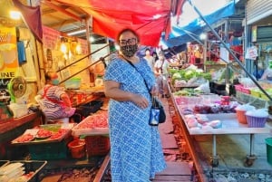 Visita al Gran Palacio, Mercado Flotante de Damnoen y Mercado de Maeklong