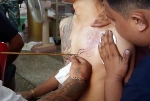 Bangkok: Hand-Poke Tattoo at Wat Bang Phra & Golden Blessing