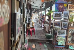 Banguecoque escondida: canal local e vila de artistas de barco elétrico