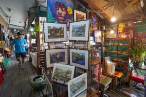 Banguecoque escondida: canal local e vila de artistas de barco elétrico