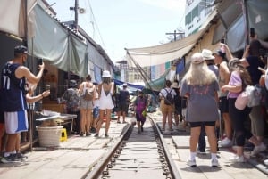 Bangkok: Maeklong jernbanemarked og flytende markedsturné