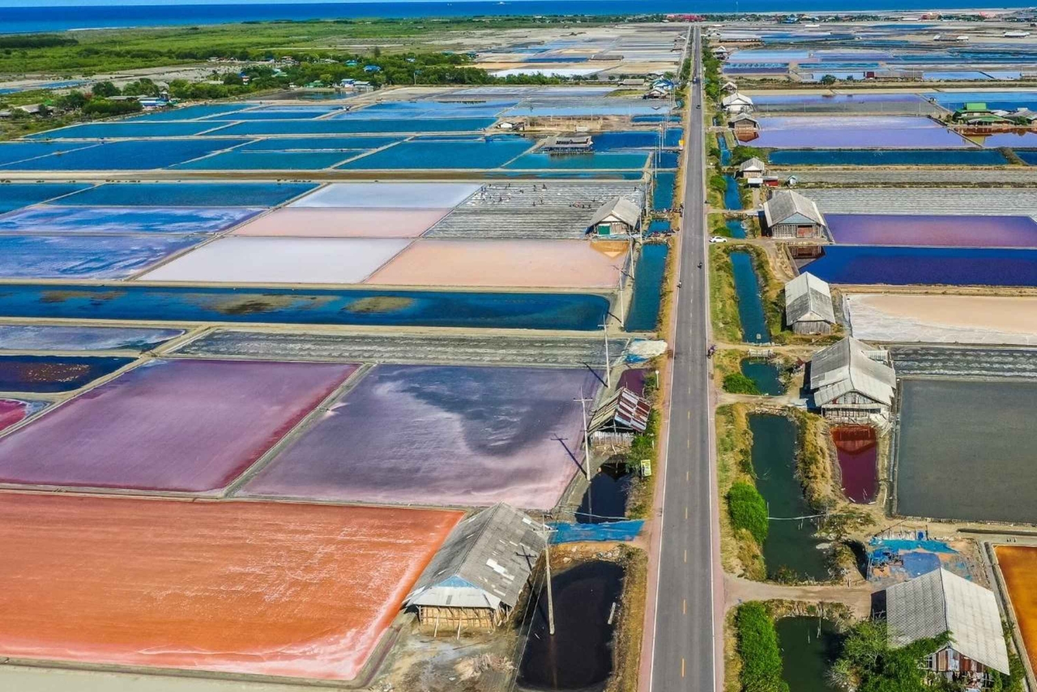 Maeklong jernbanemarked, flytende marked og tur til Saltsjøen