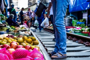 Maeklong jernbanemarked, flytende marked og tur til Saltsjøen