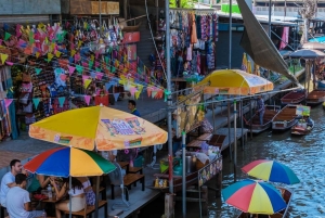 Maeklong jernbanemarked, flytende marked og tur til Saltsjøen