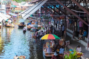 Maeklong jernbanemarked, flytende marked og tur til Saltsjøen