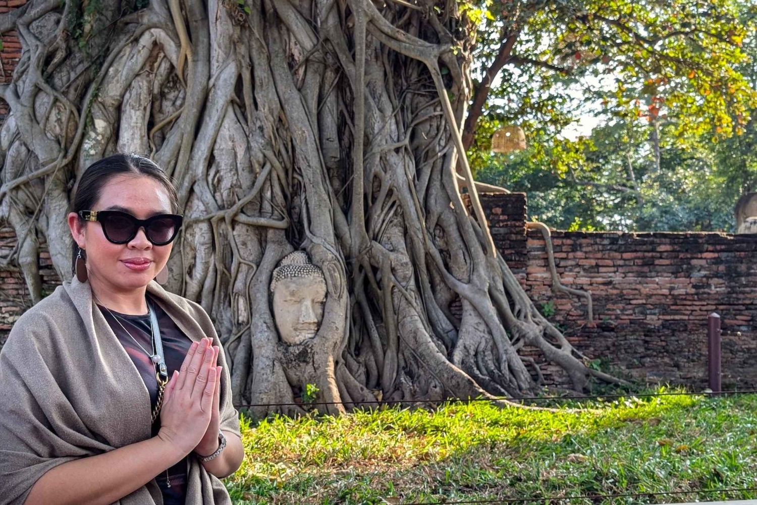 Pattaya: Viagem de 1 dia a Ayutthaya em carro particular com passeio de barco