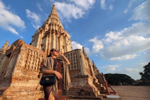 Pattaya: Viagem de 1 dia a Ayutthaya em carro particular com passeio de barco
