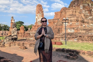 Pattaya: Viagem de 1 dia a Ayutthaya em carro particular com passeio de barco