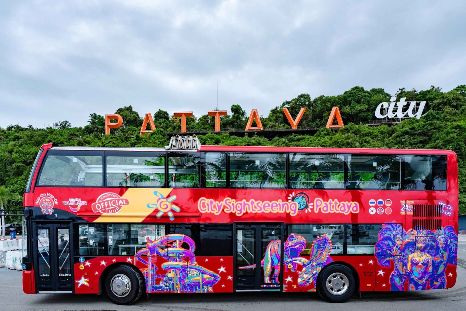 Pattaya: Tours en autobús turístico con paradas libres