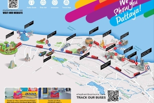 Pattaya: Tours en autobús turístico con paradas libres