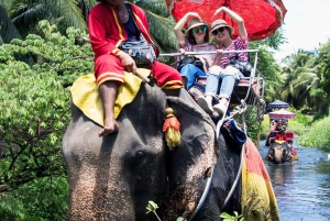 Privat bil flytande marknad: Damnoen Saduak + Amphawa + Mer