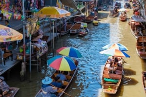 Bangkokissa: Damnoen Saduak Floating & Train Markets Opastettu kierros