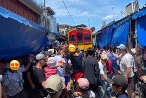 Banguecoque privado: mercado ferroviário, mercado flutuante, estupa mais antiga