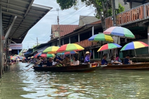 Banguecoque privado: mercado ferroviário, mercado flutuante, estupa mais antiga