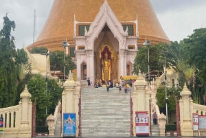 Banguecoque privado: mercado ferroviário, mercado flutuante, estupa mais antiga