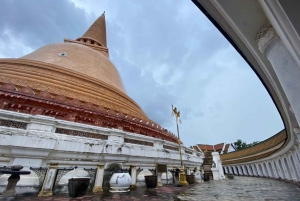 Banguecoque privado: mercado ferroviário, mercado flutuante, estupa mais antiga