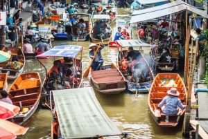 バンコク発、鉄道市場から水上マーケット＆ボートツアーへご案内します