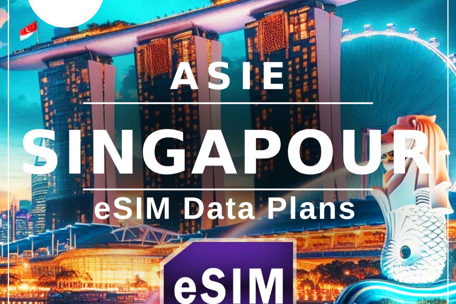 Singapore Asie : eSIM Internet Data 1GB to 50GB