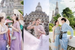 Thai Costume Photographer at Wat Arun in Bangkok, Thailand