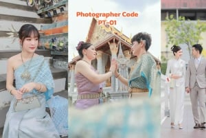 Thai Costume Photographer at Wat Arun in Bangkok, Thailand