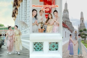 Thai Costume Photographer at Wat Arun in Bangkok, Thailand