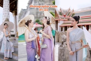 Thai Costume Photographer at Wat Arun in Bangkok, Thailand