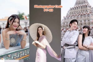 Thai Costume Photographer at Wat Arun in Bangkok, Thailand