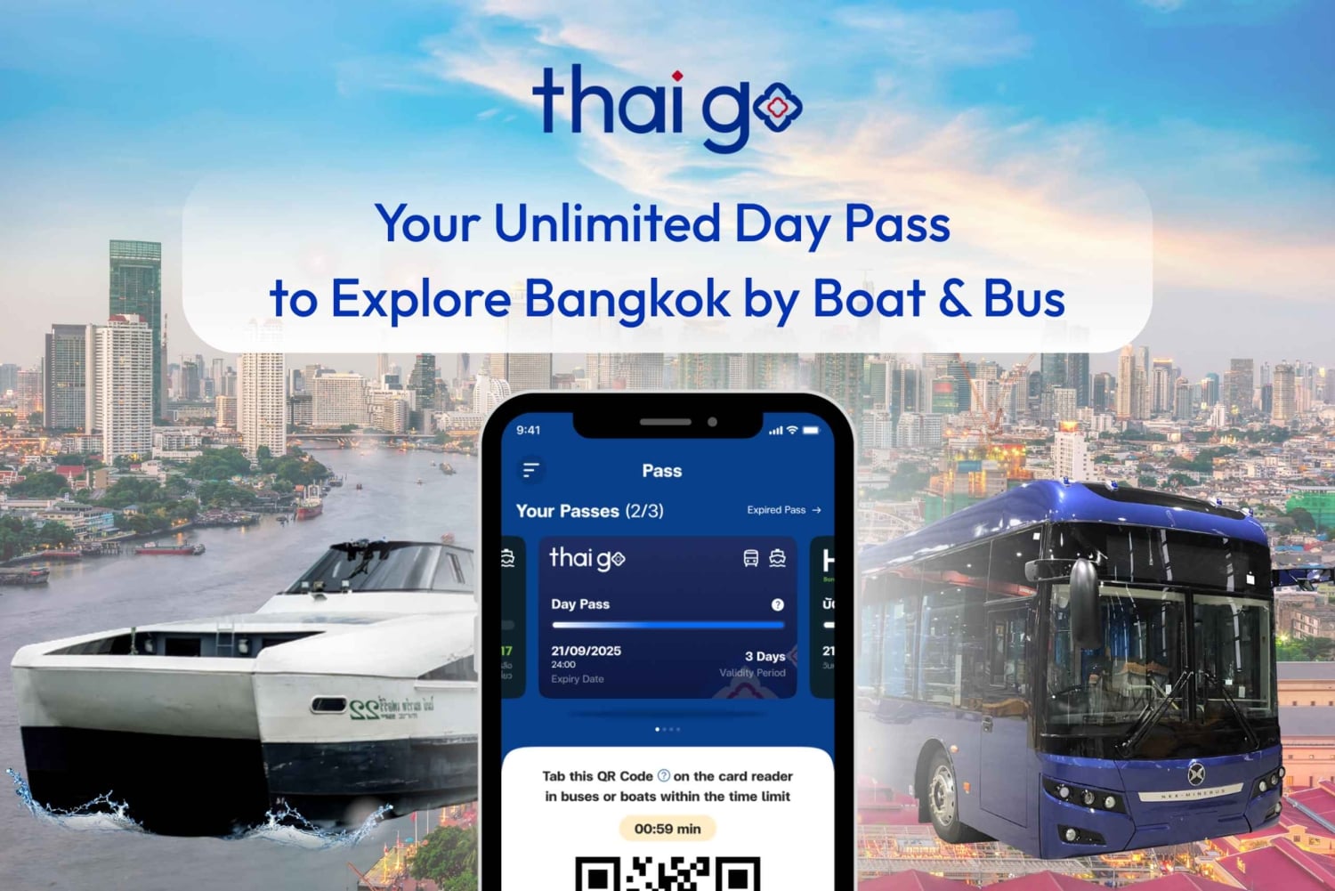 Thai Go: Best Value Bangkok Bus & River Boat Pass