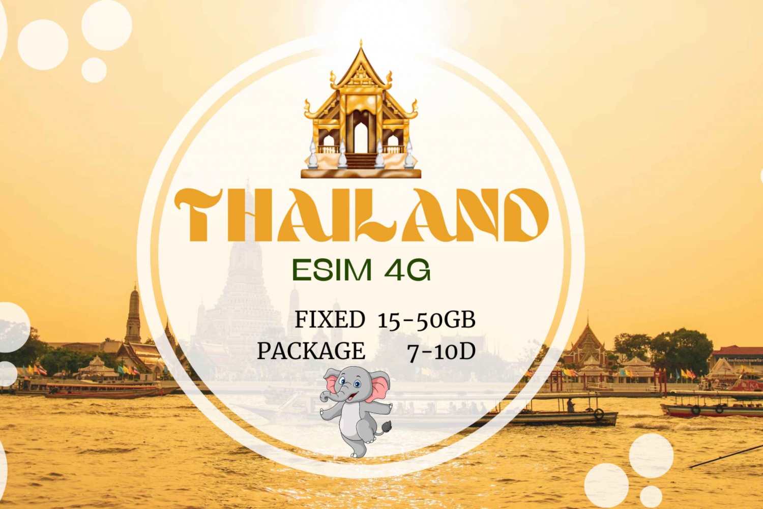 Thaïlande : eSIM Thaïlande avec appels et SMS (code QR)