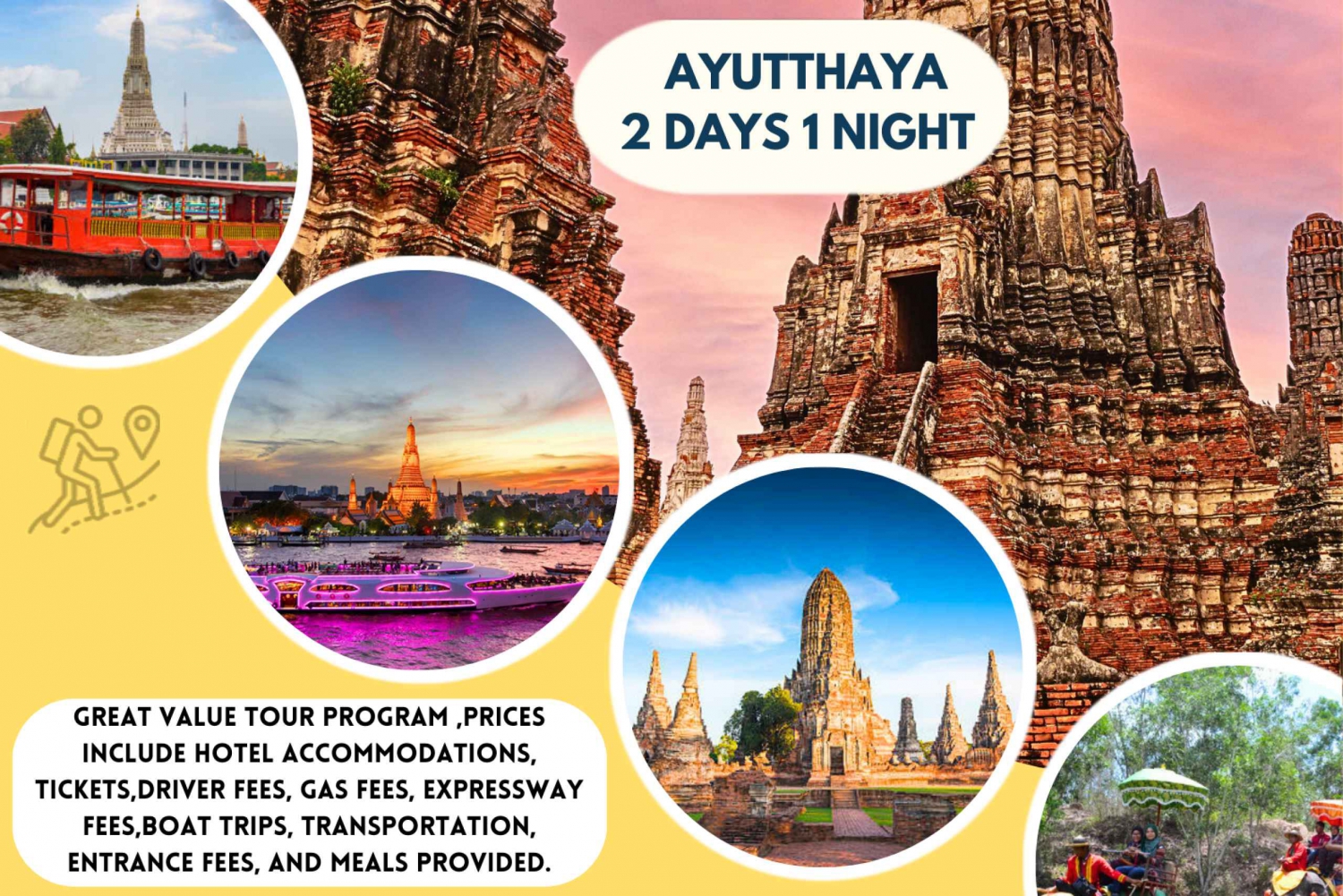 Thailand reise (Ayutthaya 2 dager 1 natt)