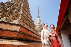Wat Pho: Sessão fotográfica com trajes tradicionais tailandeses