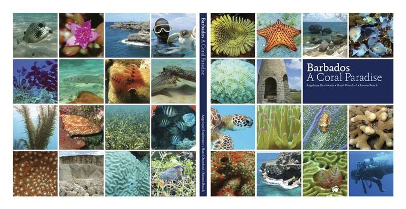 Back & front covers of Barbados, A Coral Paradise