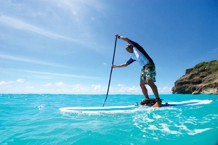 Brian Talma stand-up paddle surfing (Credit: Chris Welch for Brian Talma)