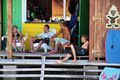 Klass, Brian and some visitors relax at deAction Beach Shop (Credit: Chris Welch for Brian Talma)