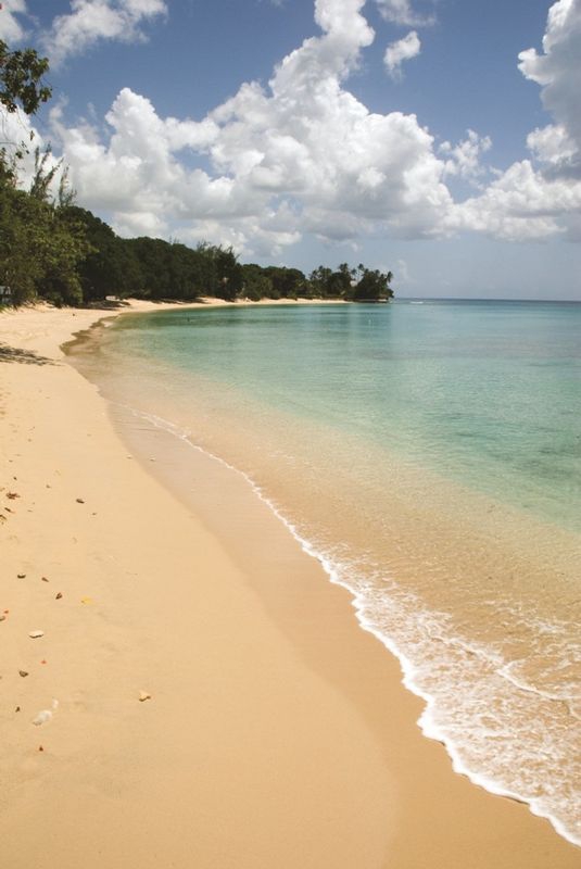 Glassy sea and golden sand Gibbes Beach