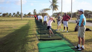 The driving range at Barbados Golf Club